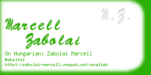 marcell zabolai business card